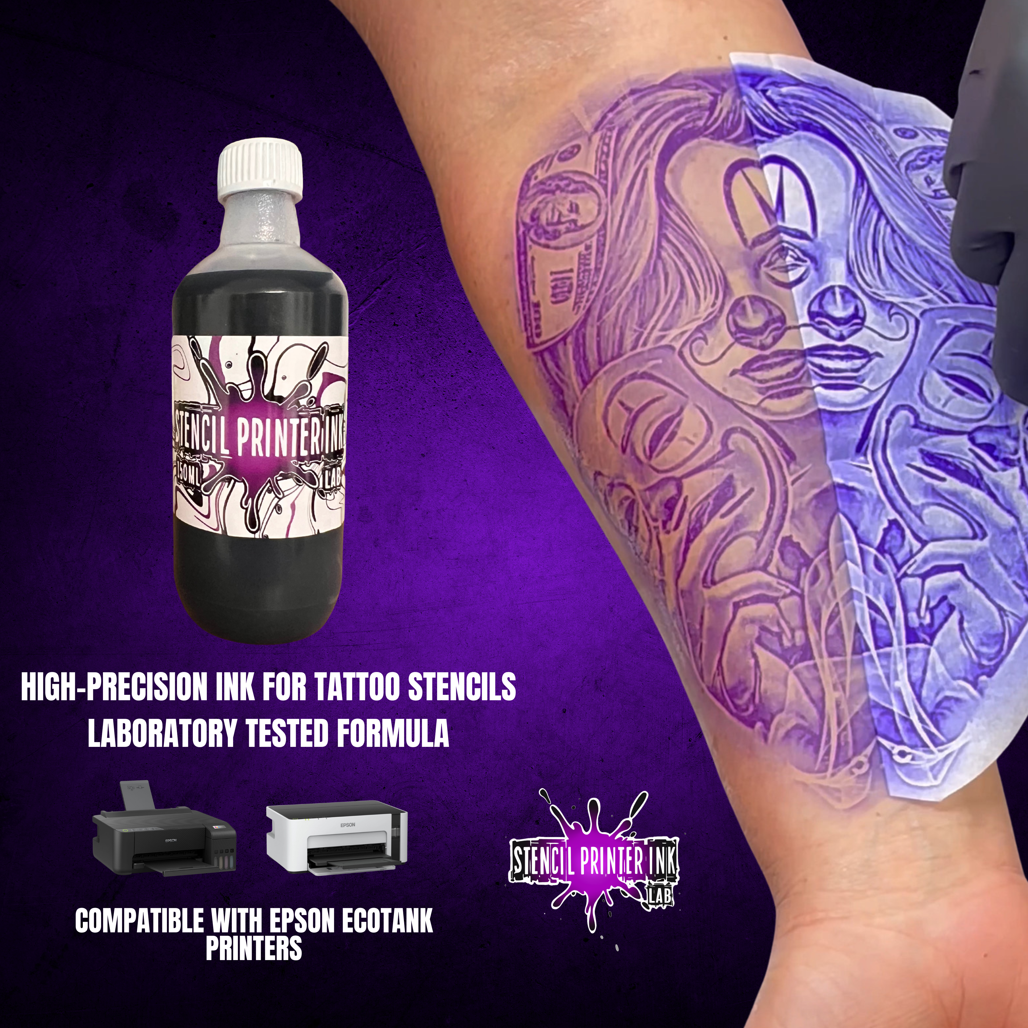 Tusz Stencil Printer Ink Lab 150ml - obrazek 10