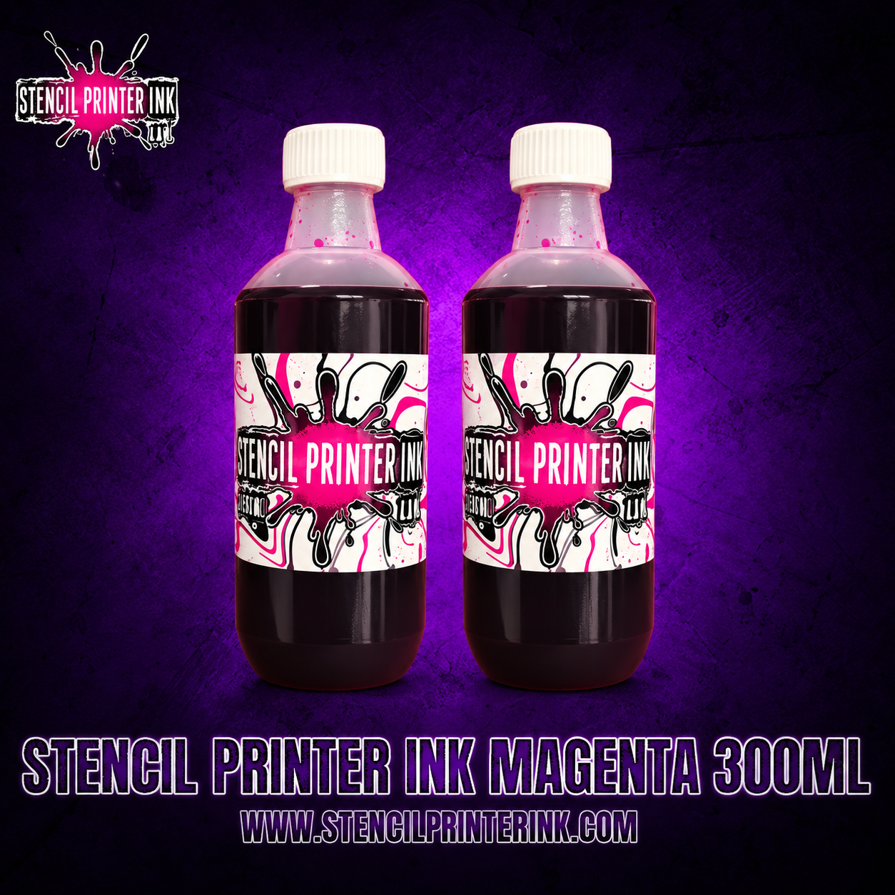 Tusz Stencil Printer Ink Lab Magenta 300ml (2x150ml)
